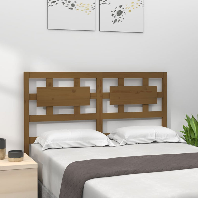 vidaXL mézbarna tömör fenyőfa ágyfejtámla 165,5x4x100 cm