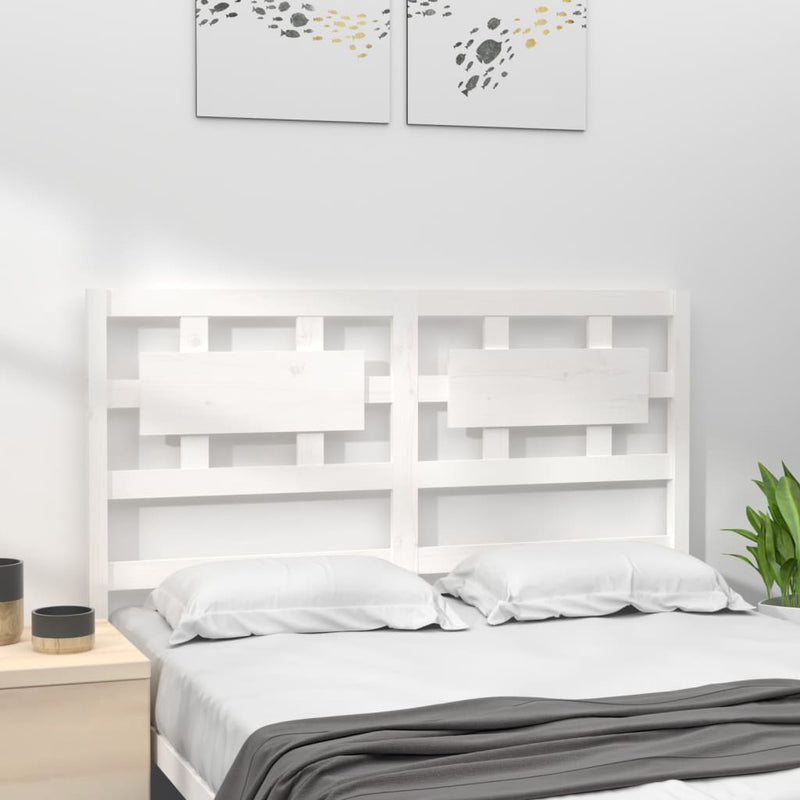 vidaXL fehér tömör fenyőfa ágyfejtámla 185,5x4 x100 cm