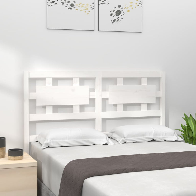 vidaXL fehér tömör fenyőfa ágyfejtámla 185,5x4 x100 cm