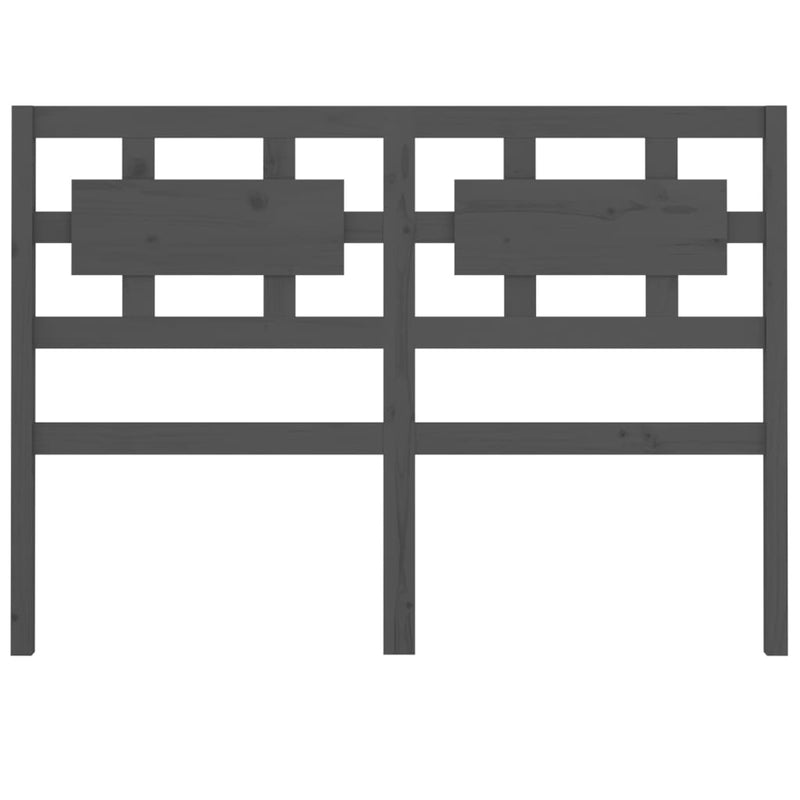 vidaXL szürke tömör fenyőfa ágyfejtámla 205,5x4x100 cm