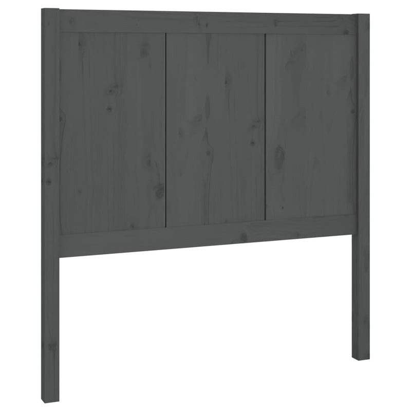 vidaXL szürke tömör fenyőfa ágyfejtámla 80,5 x 4 x 100 cm
