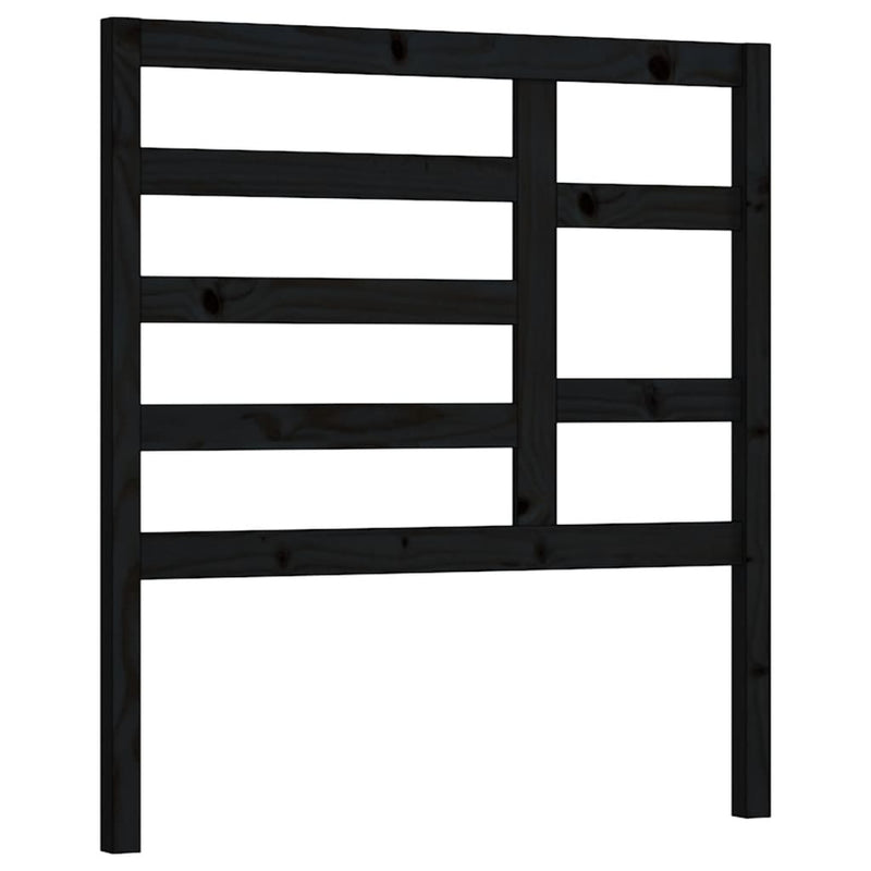 vidaXL fekete tömör fenyőfa ágyfejtámla 96 x 4 x 104 cm