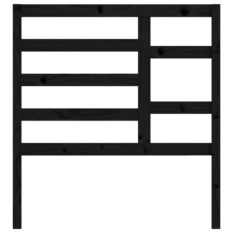 vidaXL fekete tömör fenyőfa ágyfejtámla 96 x 4 x 104 cm