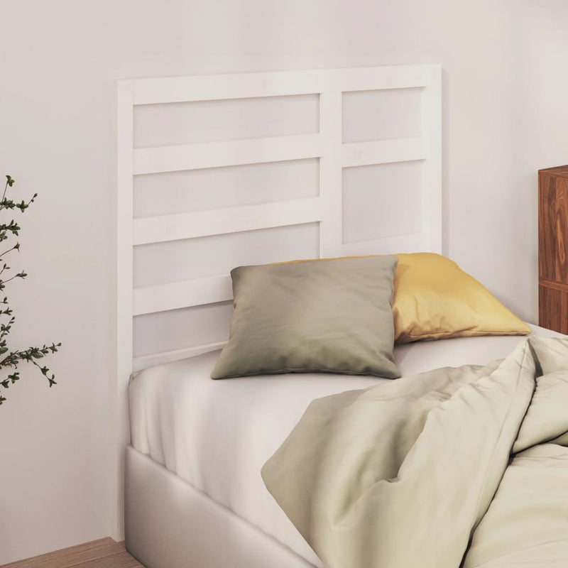 vidaXL fehér tömör fenyőfa ágyfejtámla 106 x 4 x 104 cm