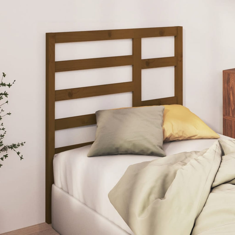 vidaXL mézbarna tömör fenyőfa ágyfejtámla 106 x 4 x 104 cm