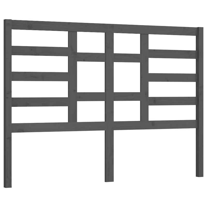 vidaXL szürke tömör fenyőfa ágyfejtámla 126 x 4 x 104 cm