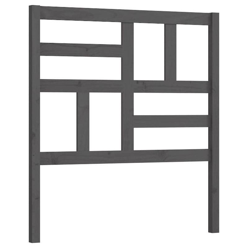 vidaXL szürke tömör fenyőfa ágyfejtámla 96 x 4 x 104 cm