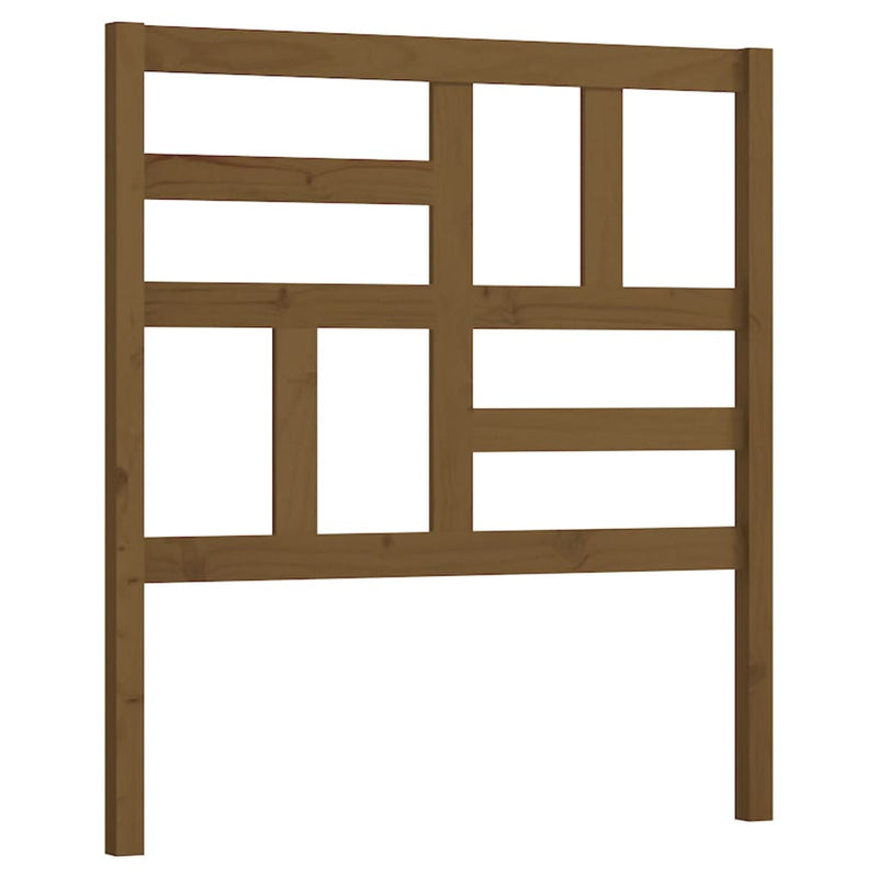 vidaXL mézbarna tömör fenyőfa ágyfejtámla 106x4x104 cm