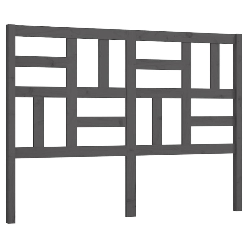 vidaXL szürke tömör fenyőfa ágyfejtámla 126x4x104 cm