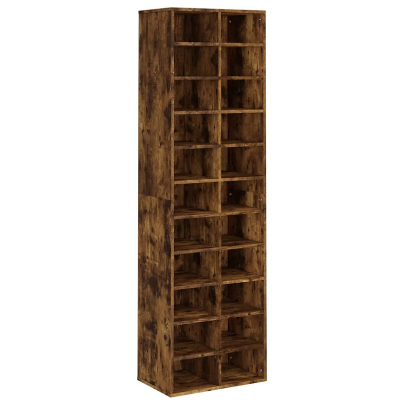 vidaXL füstös tölgy színű szerelt fa cipősszekrény 54 x 34 x 183 cm