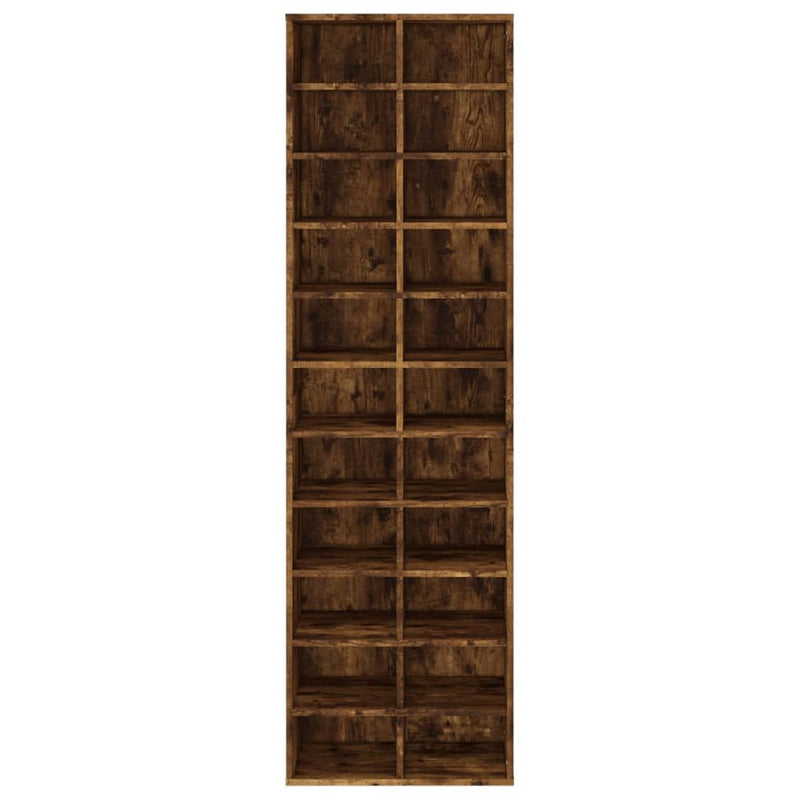 vidaXL füstös tölgy színű szerelt fa cipősszekrény 54 x 34 x 183 cm