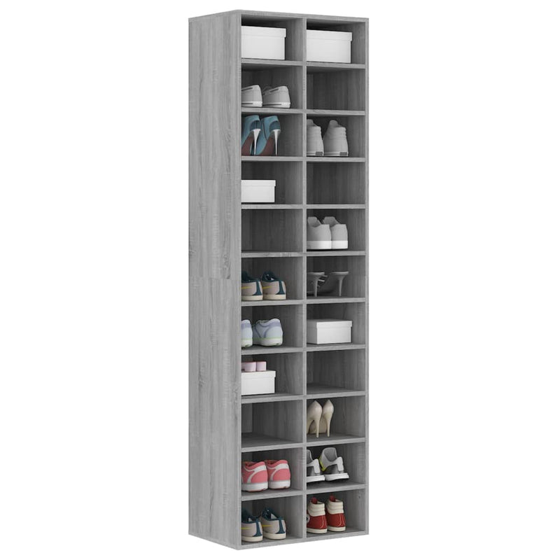 vidaXL szürke sonoma színű szerelt fa cipősszekrény 54x34x183 cm