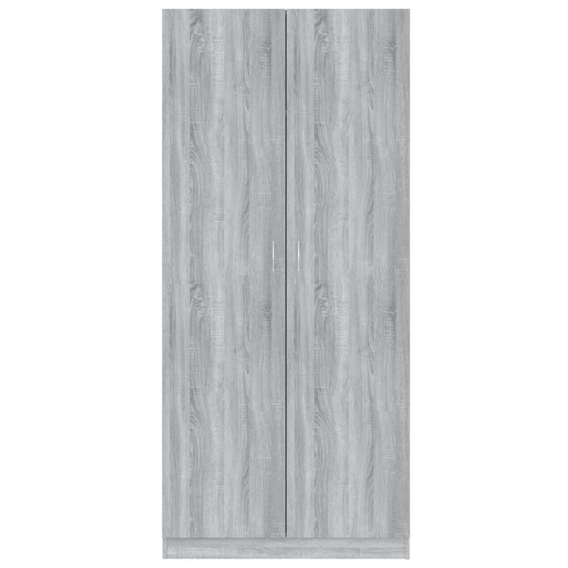 vidaXL szürke sonoma színű szerelt fa ruhásszekrény 90x52x200 cm