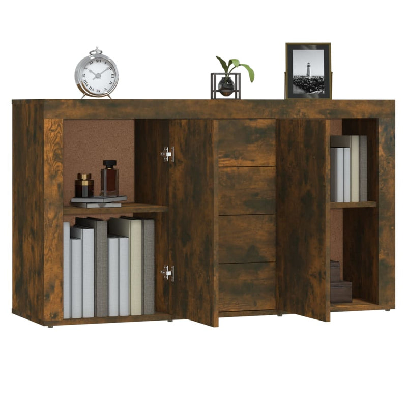 vidaXL füstös tölgy színű szerelt fa tálalószekrény 120 x 36 x 69 cm
