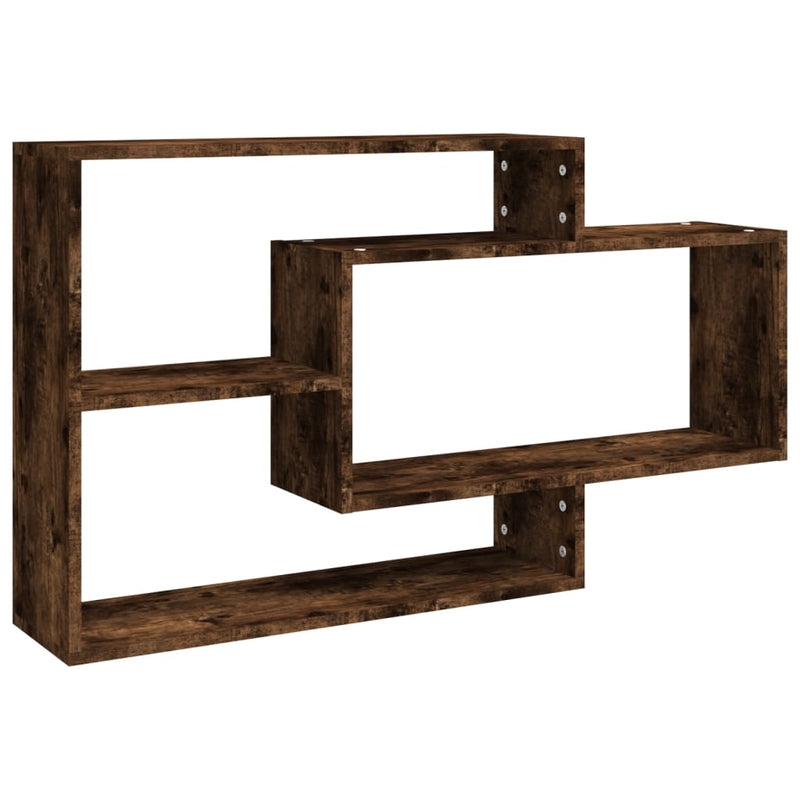 vidaXL füstös tölgy színű szerelt fa fali polc 104 x 20 x 58,5 cm