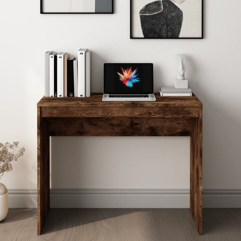 vidaXL füstös tölgy színű szerelt fa íróasztal 90 x 40 x 72 cm