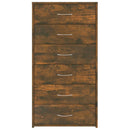 vidaXL füstös tölgy színű szerelt fa komód 6 fiókkal 50 x 34 x 96 cm