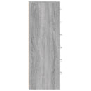 vidaXL szürke sonoma színű szerelt fa komód 6 fiókkal 50x34x96 cm