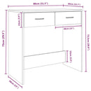 vidaXL füstös tölgy színű szerelt fa íróasztal 80 x 40 x 75 cm