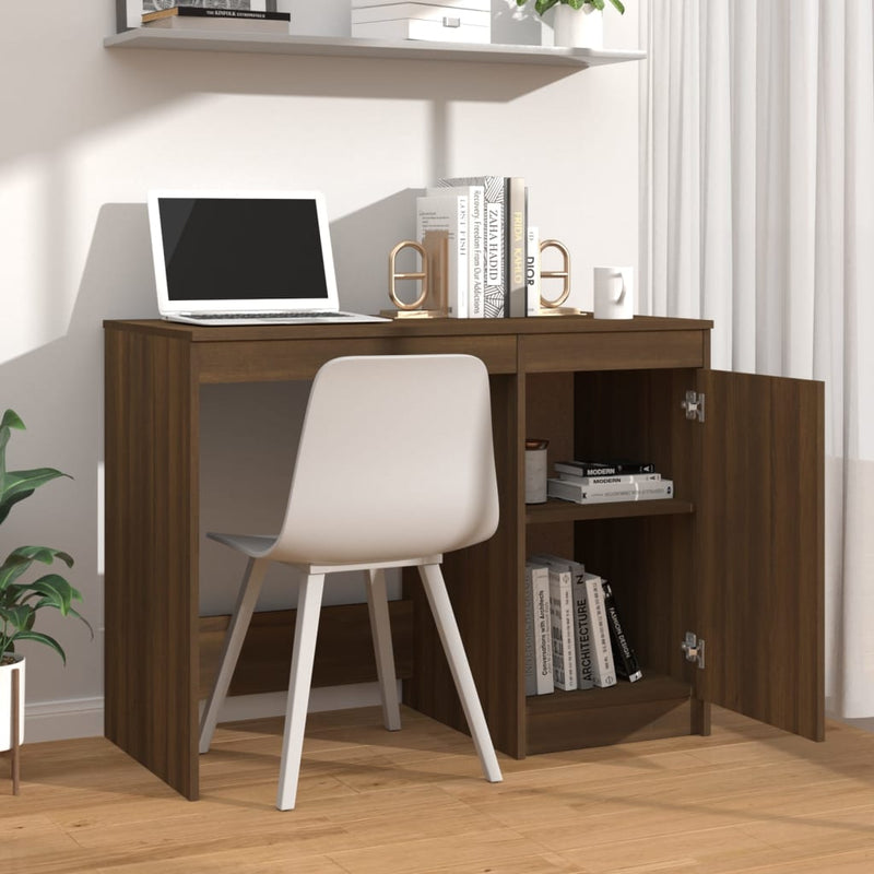 vidaXL barna tölgy színű szerelt fa íróasztal 100 x 50 x 76 cm
