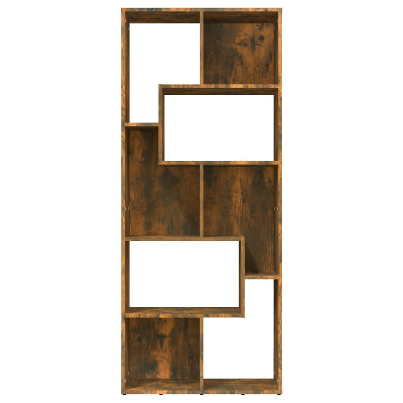 vidaXL füstös tölgy színű szerelt fa könyvszekrény 67 x 24 x 161 cm