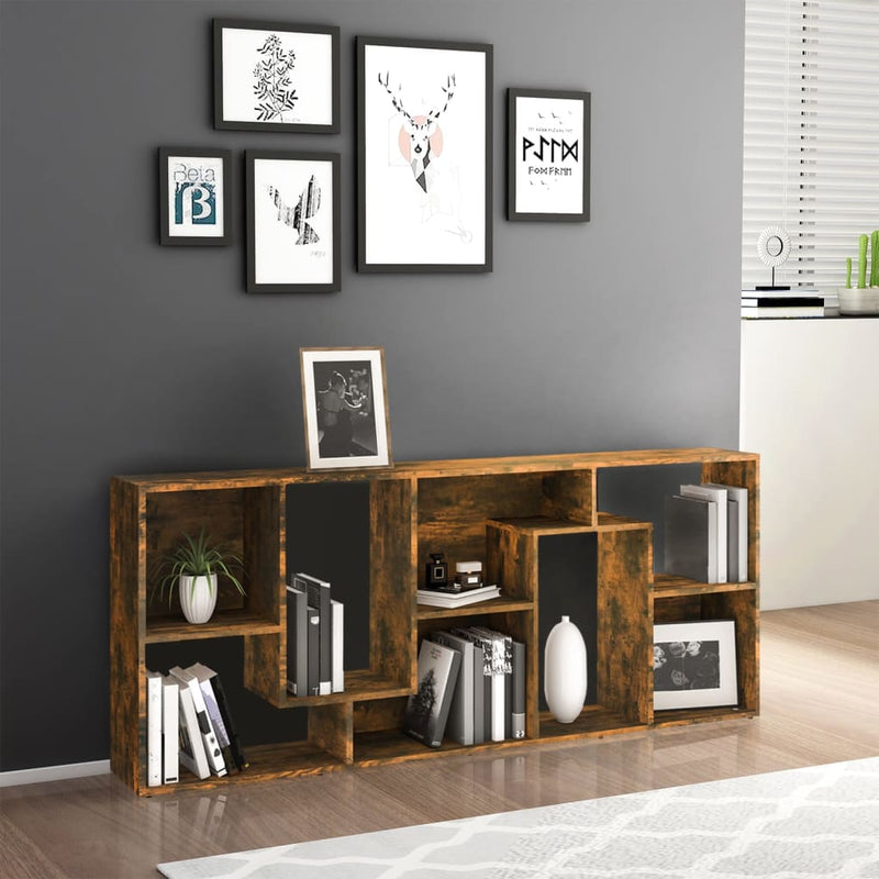 vidaXL füstös tölgy színű szerelt fa könyvszekrény 67 x 24 x 161 cm