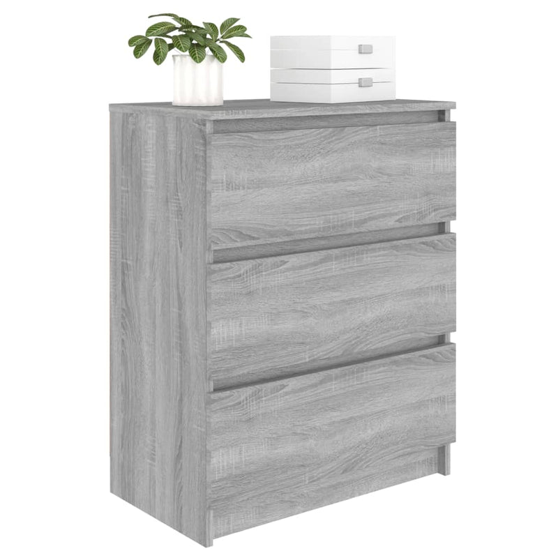 vidaXL szürke sonoma színű szerelt fa tálalószekrény 60 x 35 x 76 cm