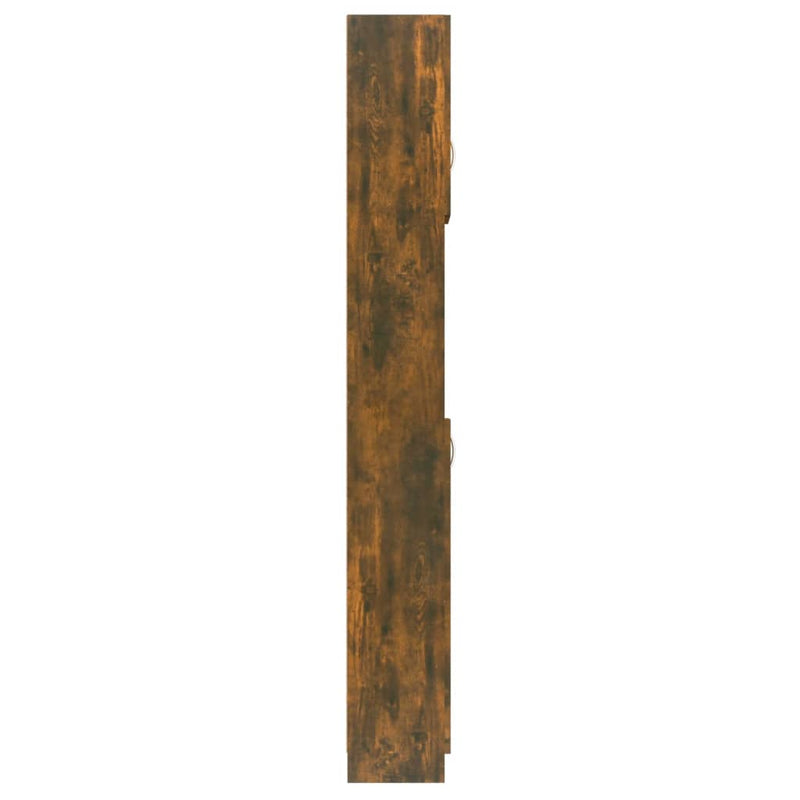 vidaXL füstös tölgy színű szerelt fa fürdőszobaszekrény 32x25,5x190 cm