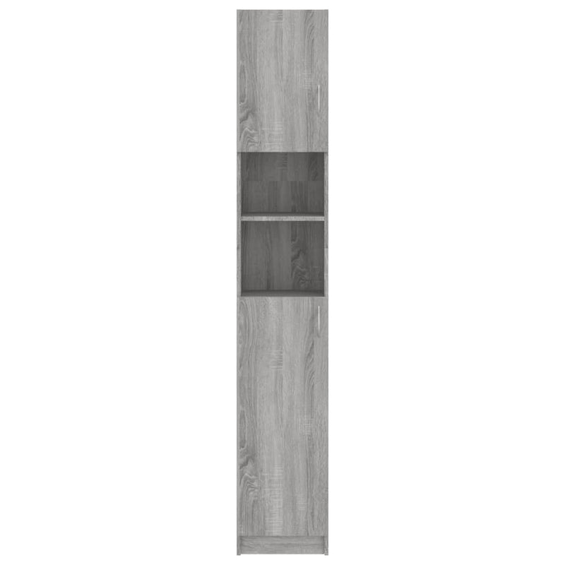 vidaXL szürke sonoma szerelt fa fürdőszobaszekrény 32 x 25,5 x 190 cm
