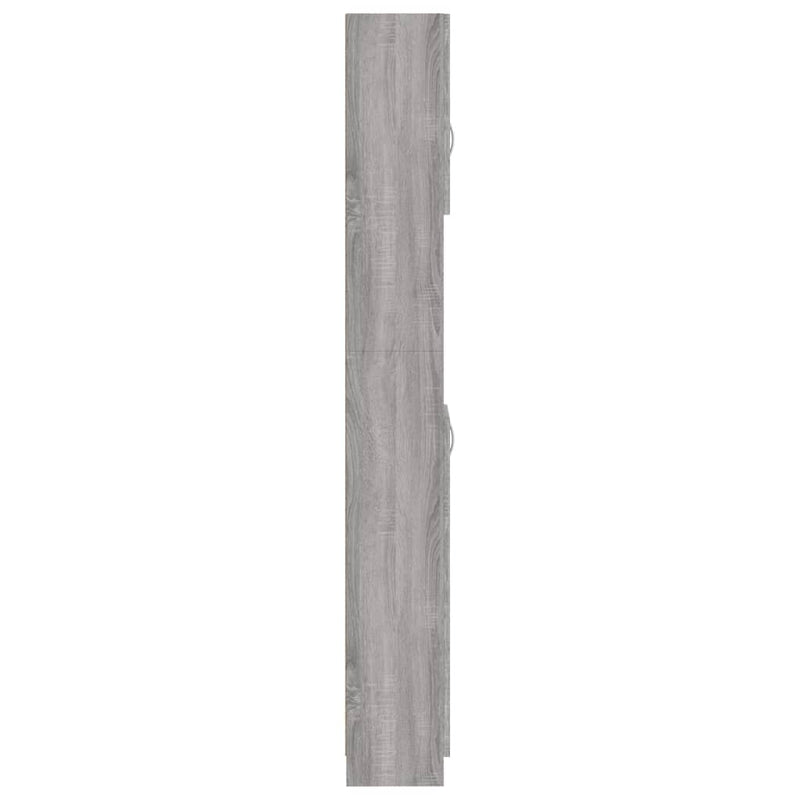 vidaXL szürke sonoma szerelt fa fürdőszobaszekrény 32 x 25,5 x 190 cm