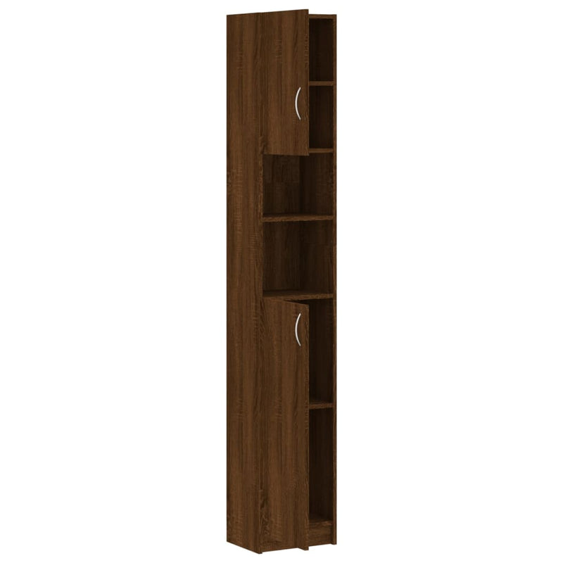 vidaXL barna tölgy színű szerelt fa faliszekrény 32x25,5x190 cm
