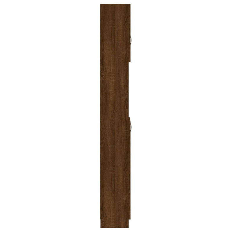 vidaXL barna tölgy színű szerelt fa faliszekrény 32x25,5x190 cm