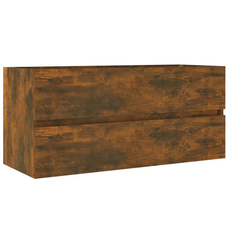 vidaXL füstös tölgy színű szerelt fa mosdószekrény 100 x 38,5 x 45 cm