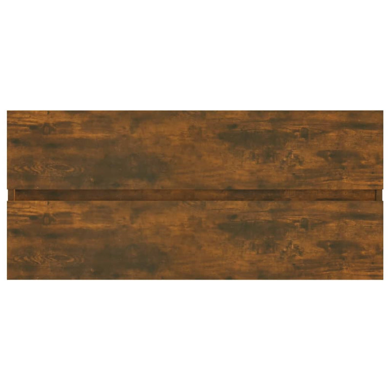 vidaXL füstös tölgy színű szerelt fa mosdószekrény 100 x 38,5 x 45 cm