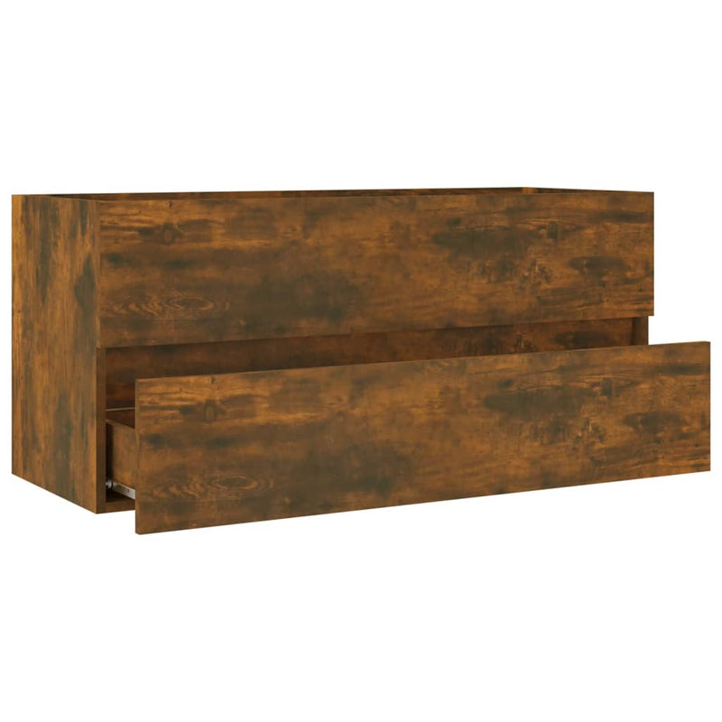 vidaXL füstös tölgy színű szerelt fa mosdószekrény 100 x 38,5 x 45 cm