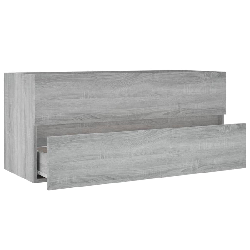 vidaXL szürke sonoma színű szerelt fa éjjeliszekrény 100x38,5x45 cm