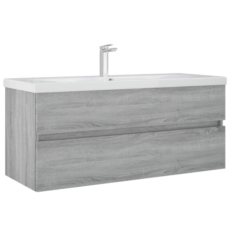 vidaXL szürke sonoma színű szerelt fa éjjeliszekrény 100x38,5x45 cm