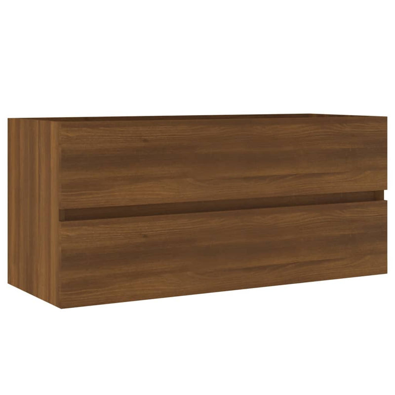 vidaXL barna tölgyszínű szerelt fa mosdószekrény 100 x 38,5 x 45 cm
