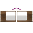 vidaXL barna tölgy színű szerelt fa fürdőszobatükör 60 x 10,5 x 45 cm