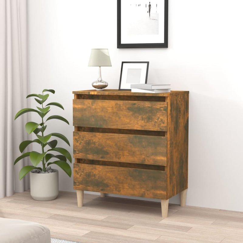 vidaXL füstös tölgy színű szerelt fa tálalószekrény 60 x 35 x 69 cm
