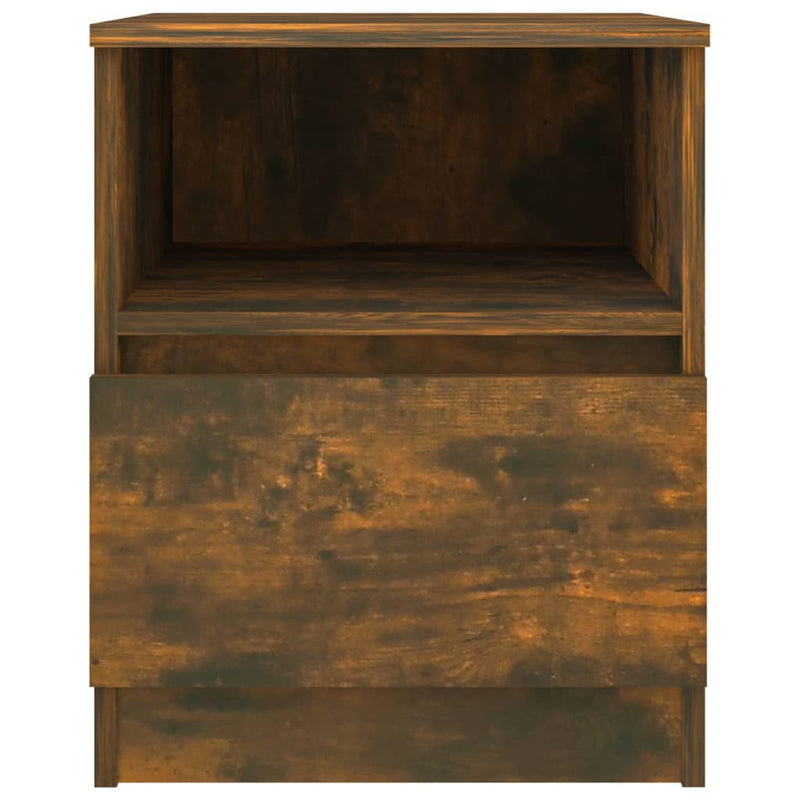 vidaXL 2 db füstös tölgy színű szerelt fa éjjeliszekrény 40x40x50 cm