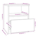 vidaXL 2 db füstös tölgy színű szerelt fa éjjeliszekrény 40x40x50 cm