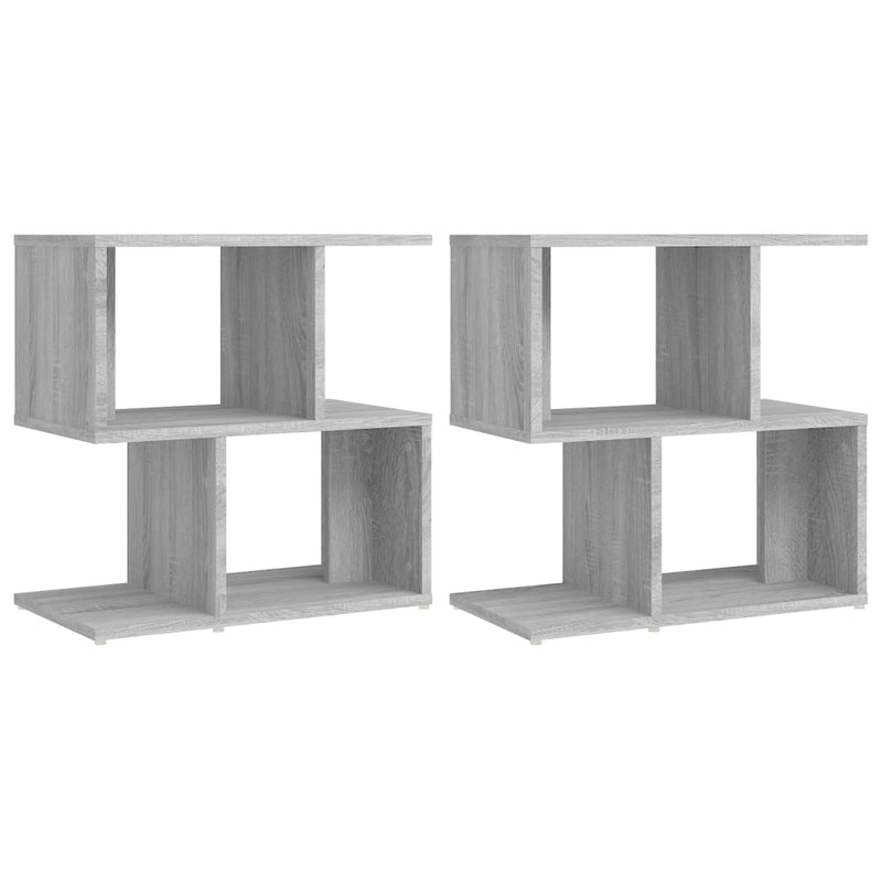 vidaXL 2 db szürke sonoma színű fa éjjeliszekrény 50 x 30 x 51,5 cm