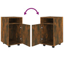 vidaXL füstös tölgy színű szerelt fa kisszekrény kerekes 33x38x60 cm