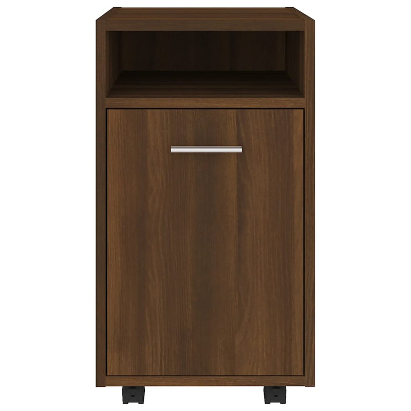 vidaXL barna tölgy színű szerelt fa kisszekrény kerekekkel 33x38x60 cm