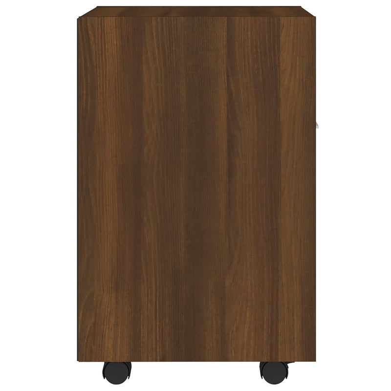 vidaXL barna tölgy színű szerelt fa kisszekrény kerekekkel 33x38x60 cm