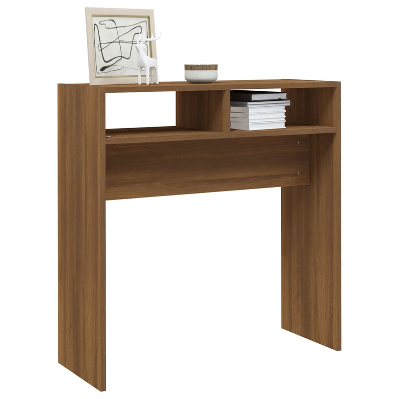 vidaXL barna tölgyszínű szerelt fa tálalóasztal 78 x 30 x 80 cm