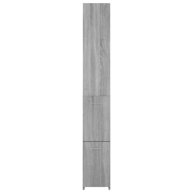 vidaXL szürke sonoma színű szerelt fa fürdőszobaszekrény 25x26,5x170cm