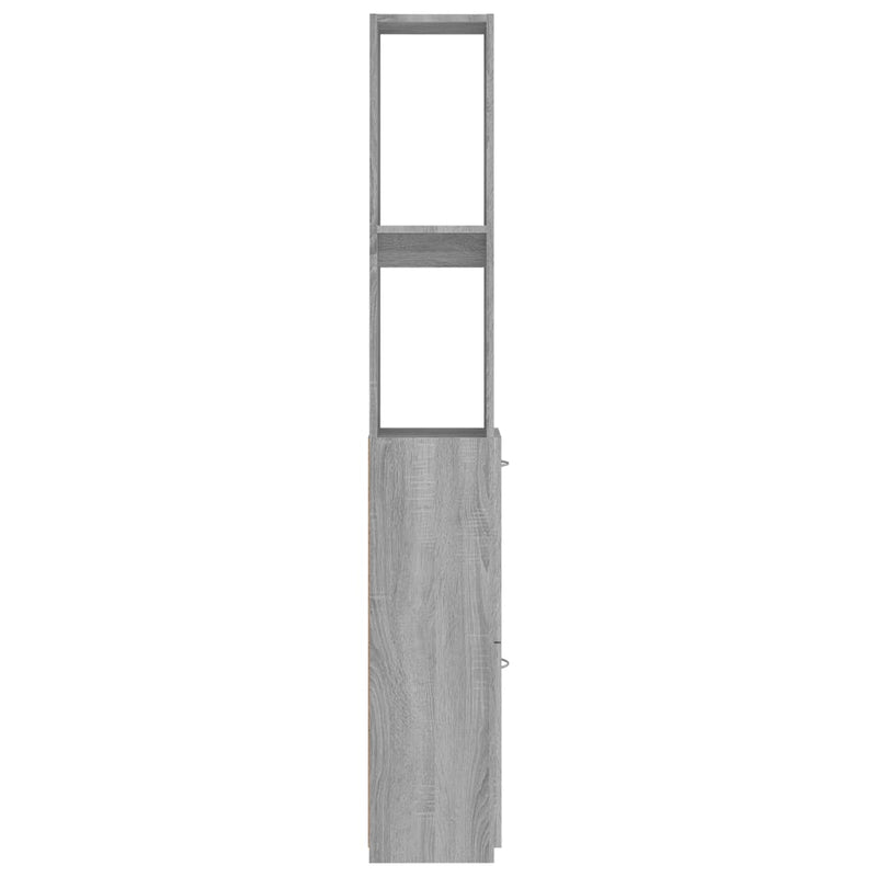 vidaXL szürke sonoma színű szerelt fa fürdőszobaszekrény 25x26,5x170cm