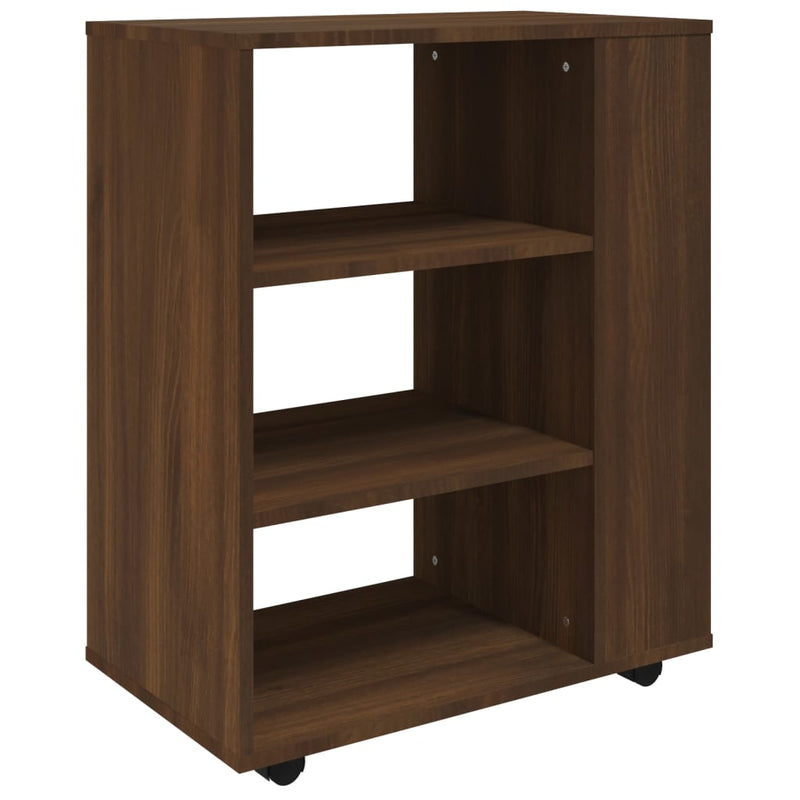 vidaXL barna tölgy színű szerelt fa kerekes szekrény 60 x 35 x 75 cm